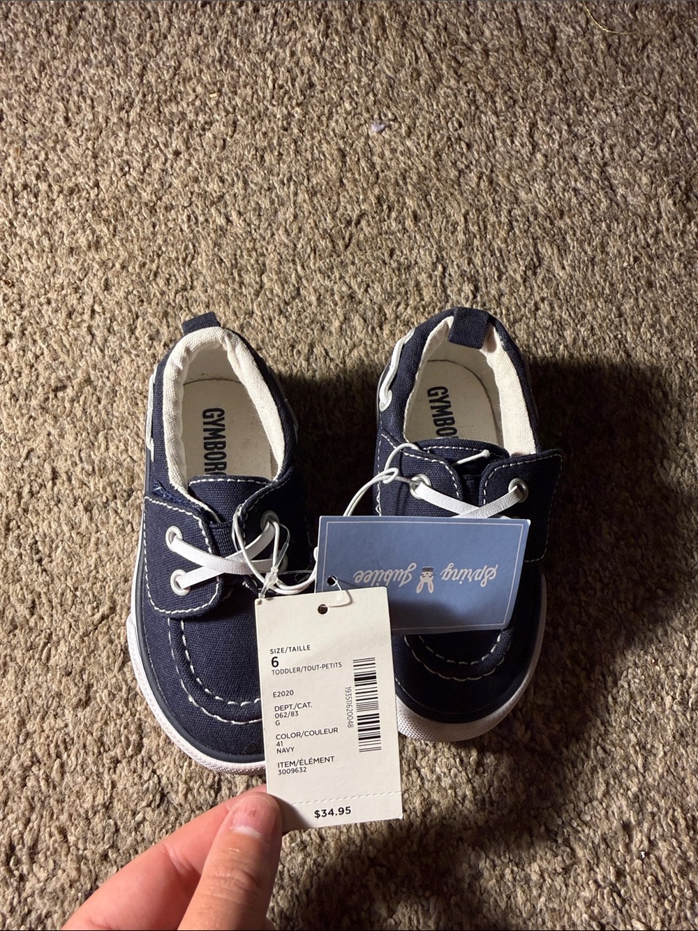 Gymboree Navy Blue Canvas Lace-Up Kids Sneakers